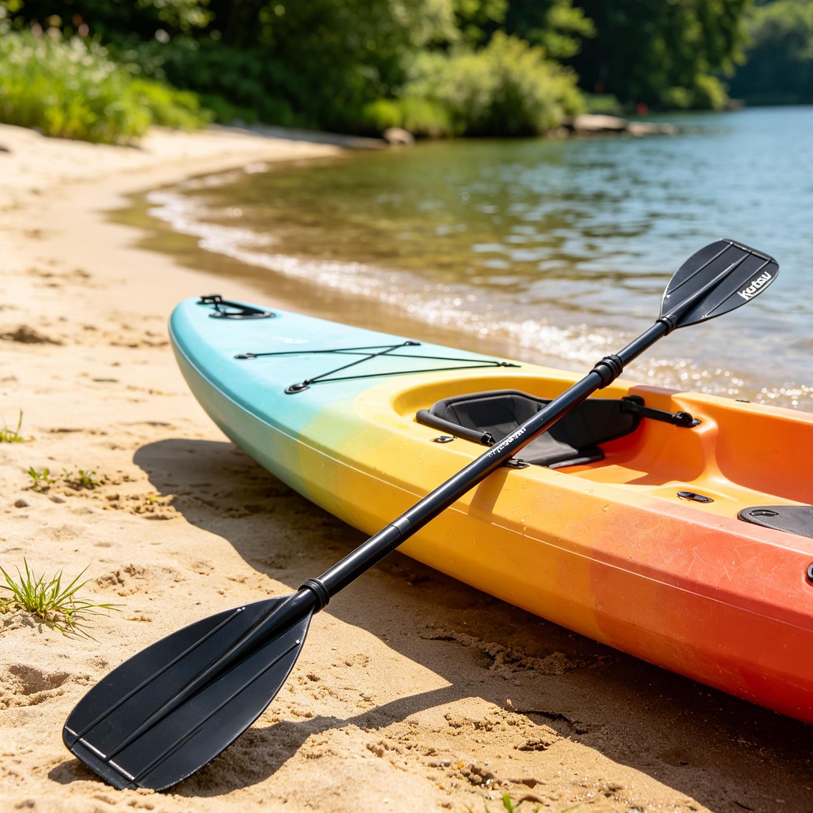 Kayak Paddle Carbon - Carbonfaser-Paddel, 2-teilig, leichtes Doppelkopf-Paddel für Paddleboard,