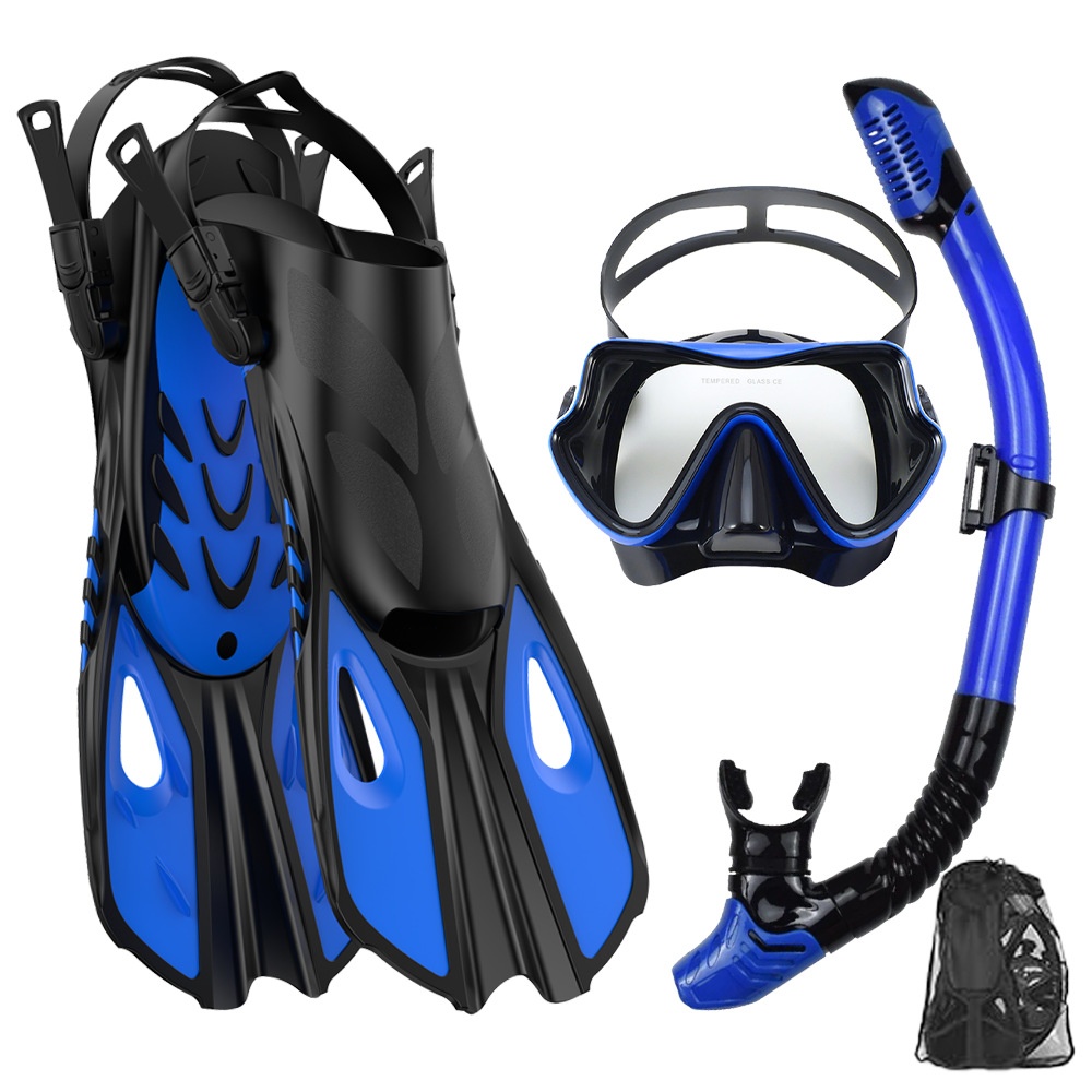 Freediving Mask Set - Schnorchelset Tauchermaske & Schnorchel für Erwachsene