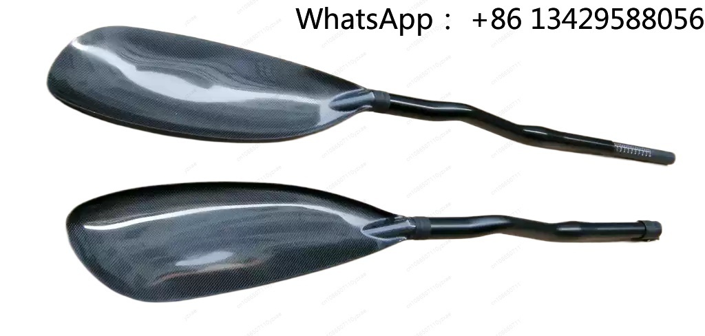 Kayak Paddle Carbon - Carbonfaser-Paddel mit gebogenem Schaft in Löffelform
